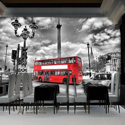 beibehang Continental London Red personalized custom wallpaper the living room TV Restaurant Lounge backdrop 3d wallpaper murals