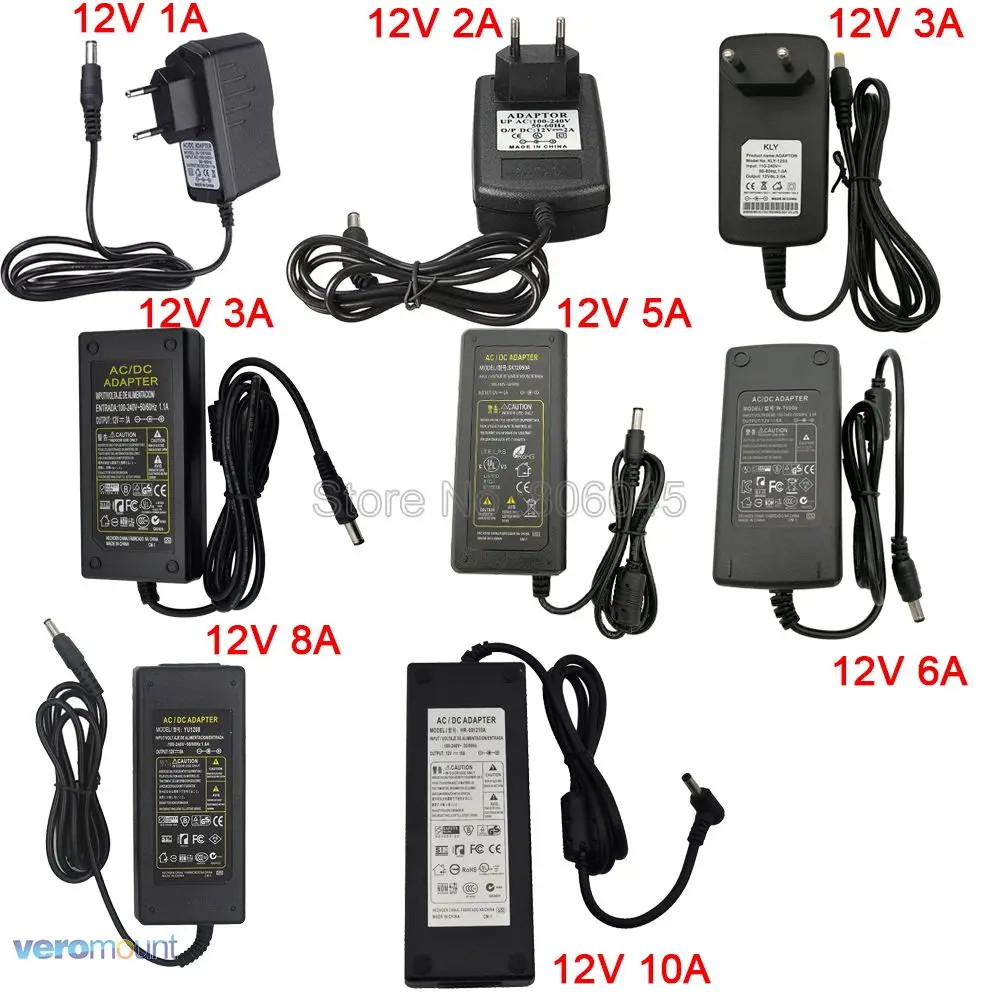 12V Power Supply AC85-265V to DC12V LED Power Adapter 12V 1A 2A 3A 5A 6A 8A 10A Low Voltage Transformer For LED Strip Light