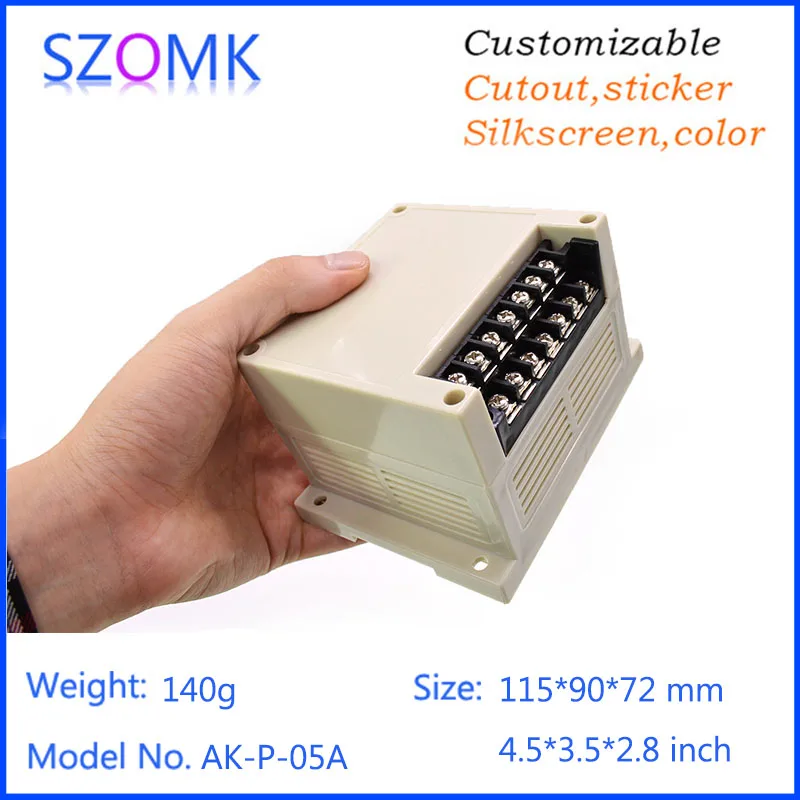 szomk electronic project box for plastic housing (1Pcs) 115*90*72mm enclosures for electronics plastic case din rail box