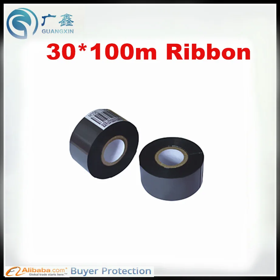 2016 High Quanlity Ribbon 30*100m any color Ribbon for hot stamping coding machine