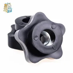 2Pcs M6 M8 M10 M12 M14 M16 Plum Bakelite Hand Tighten Nuts Handle Star Mechanical Black Thumb Nut