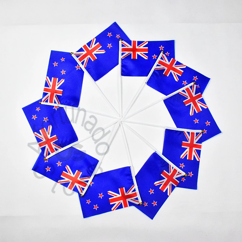 New Zealand 14*21cm 10pieces flag  Banner Hand waving Flag National Flag for meet,Parade,party.Hanging,decoration