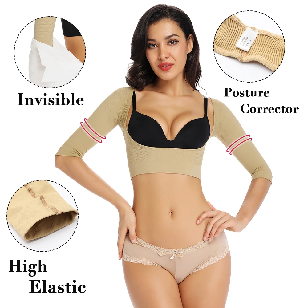 Arm Shaper Body Shaper Women Shapewear Chest Posture Corrector Tops Chest Binder Arm Surgery Modeling Strap Push Up Compression