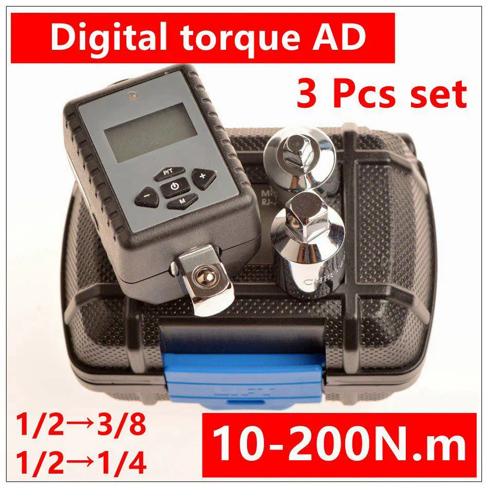 Digital torque wrench Rotary Angle Gauge 2- 200Nm Adjustable Professional Electronic Torque Wrench Bike car Repair