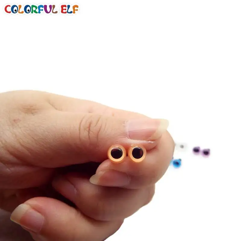 Ojos de seguridad de plástico para juguetes, Ojos de animales de peluche Multicolor para muñecas, 20 piezas, 6mm