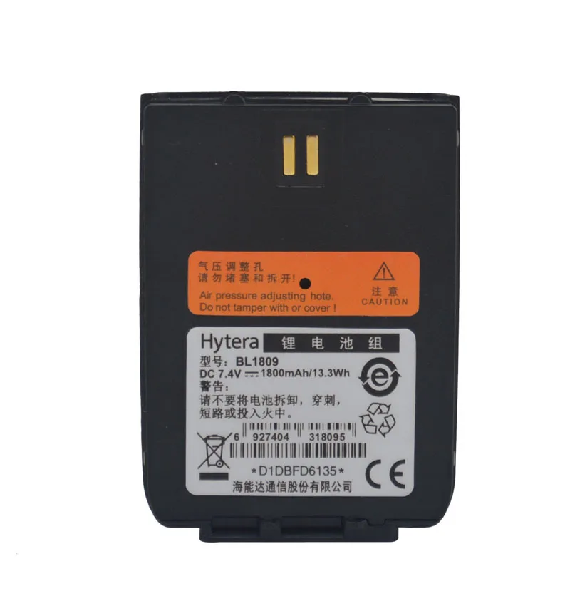 W alkie t Alkieอุปกรณ์เสริมHytera BL1809 7.4โวลต์1800มิลลิแอมป์ชั่วโมงLi-Ionชุดแบตเตอรี่แบบชาร์จสำหรับHyteraดิจิตอลแบบพกพาสองทาง วิทยุ