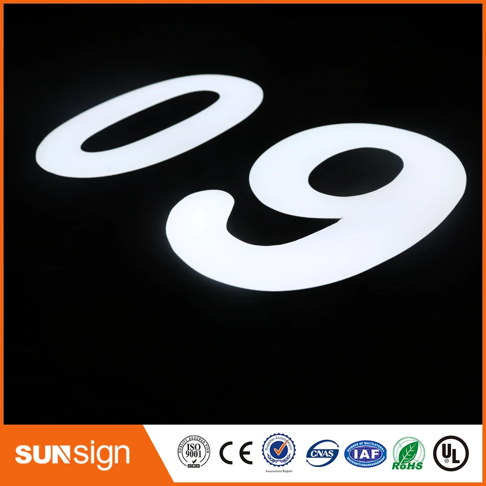 H 30cm custom light zeichen epoxy harz led brief signage