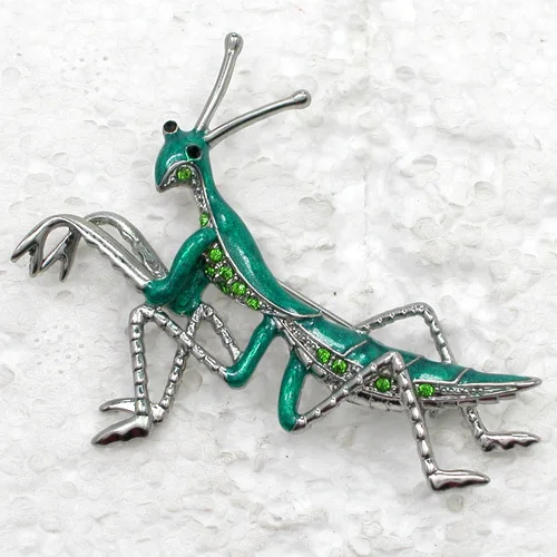 60pcs/lot Mixed Color (Can Notes Color) Wholesale Fashion Brooch Rhinestone Enamel Mantis Pin brooches Jewelry gift C101735