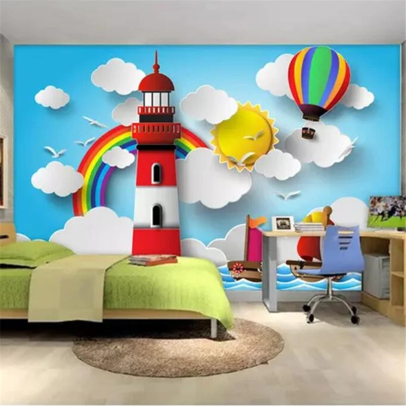 wellyu Custom Wallpapers Large Mural 3D Cubic Cartoon Kids Wallpaper Mural tv Background Wall Decorative Painting 3d wallpaper