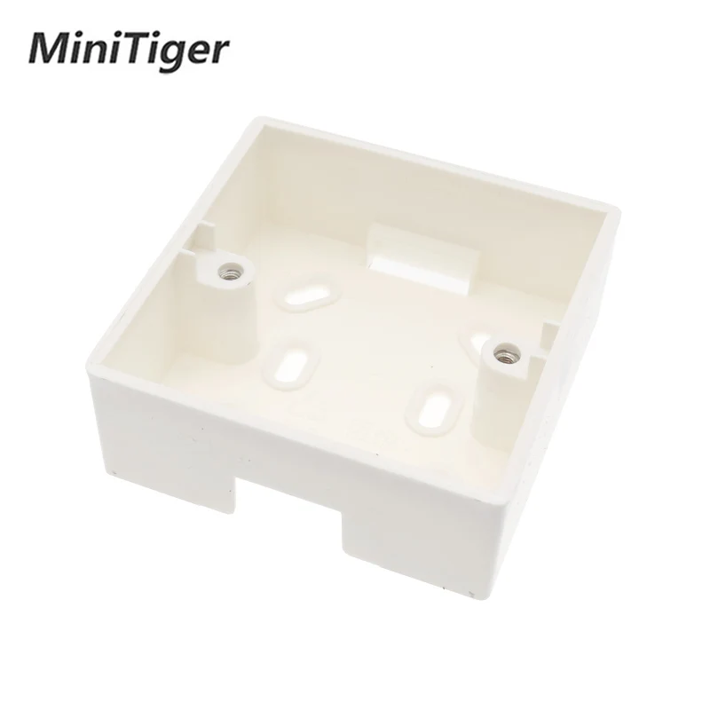 Minitiger External Mounting Box 86mm*86mm*34mm for 86mm Standard Touch Switch and Socket Apply For Any Position of Wall  Surface