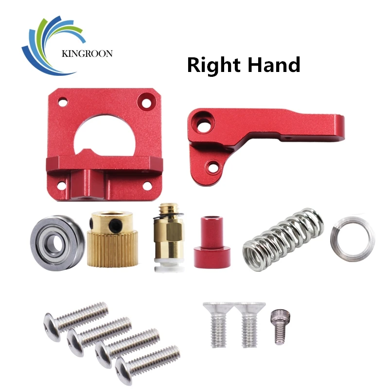 KINGROON mise à niveau MK8 extrudeuse à distance rouge pour imprimante 3D extrudeuse entièrement en métal Bowden main droite gauche 1.75 Filament pièce d'imprimante 3D