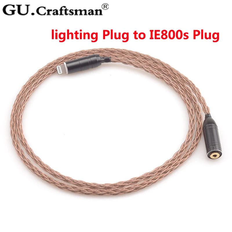 GUcraftsman 6N OCC copper 8-core IE800 IE800s HIFI 2.5mm/4.4mm Balance Headphone upgrade cable