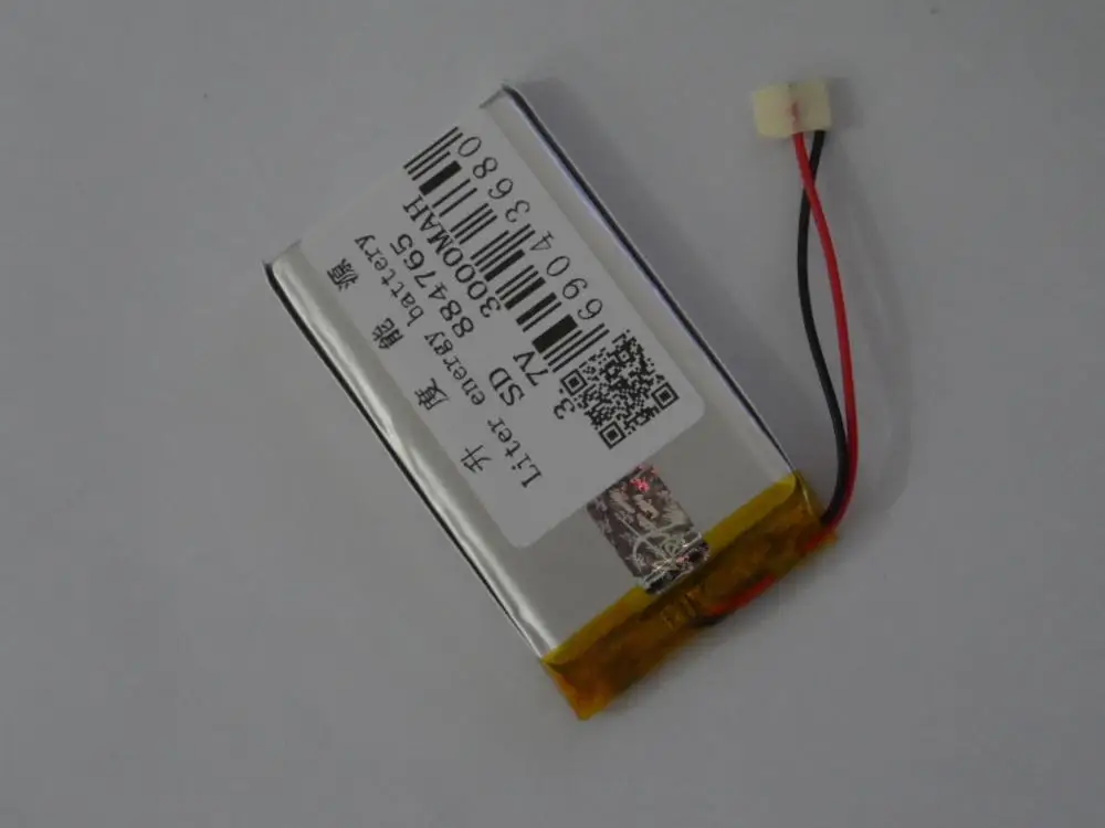 ميكروفون لاسلكي ببطارية ليثيوم بوليمر 884765 ، 3000 مللي أمبير ، 3.7 فولت ، ملاح GPS