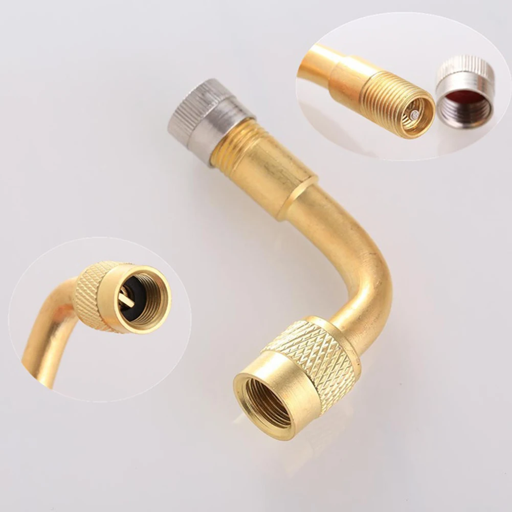 45/90/135 Degree Angle Brass Air Tyre Valve Schrader Valve Stem with Extension Adapter for Car Truck Motorcycle