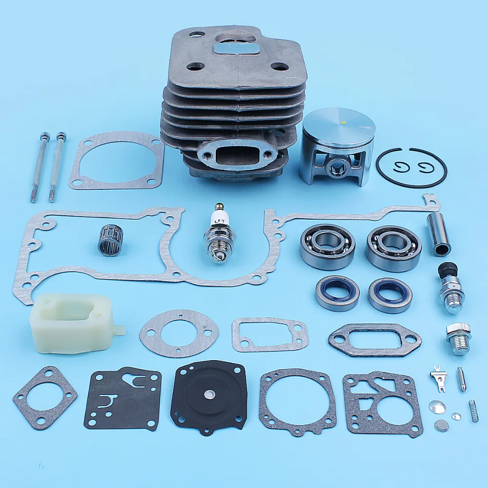 Imagem -02 - Rolamento Junta Carb Kit Pistão do Cilindro para Husqvarna 268 xp 272 Motosserra Grande Bore Cromo Chapeado Peça de Reposição 52 mm 272xp 61