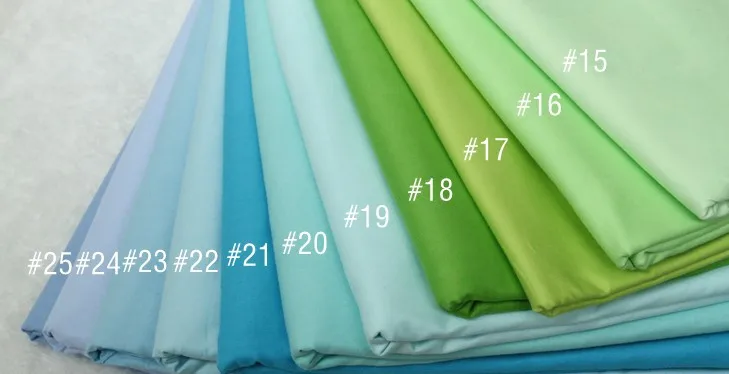 160CM*50CM Green Blue Series solid color cotton fabric patchwork tissue baby kids bedding quilting textile fabric sewing tecidos