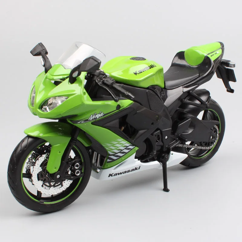 Maiisto kawasaki ninja zx 10r super moto modelo, 1:12 escala, diecast veículo, motocicleta de corrida, brinquedos para crianças, coleção