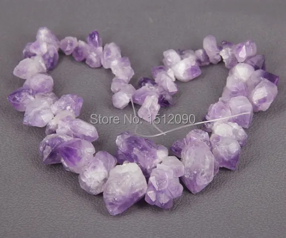 35pcs/Strand Natural Quartz Faceted Nugget Beads,Raw Rough Crystals Top Drilled Cut Point Pendants 8-25x10-28mm