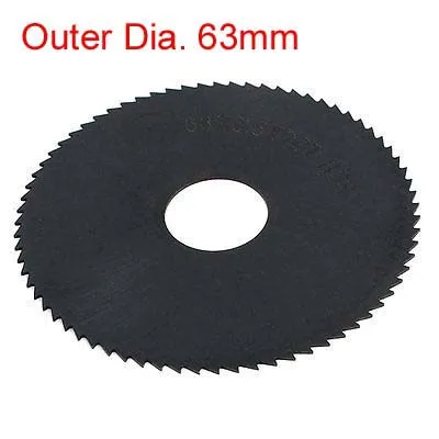 1pc 72 Teeth HSS Slitting Saw Blade Cutting Tool External Dia. 63mm x 16mm x 0.3/0.4/0.5/0.6/0.8/1/1.2/1.5/2/2.5/3mm Thickness