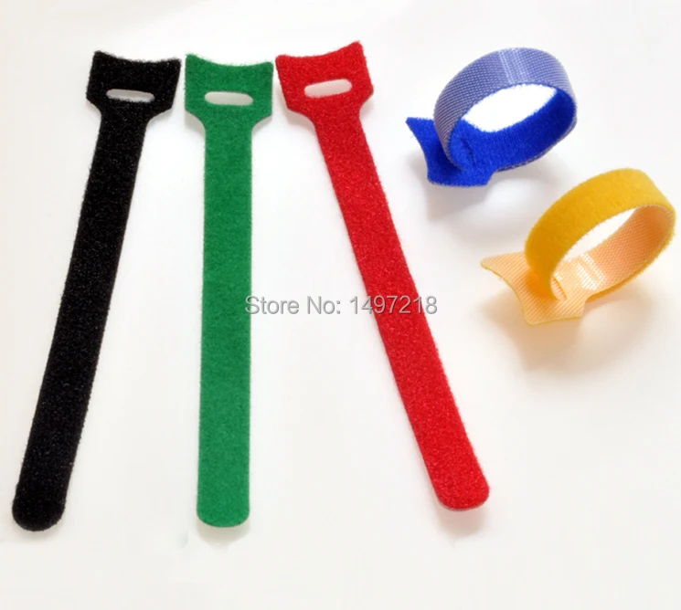 

20pcs/lot 12mm*150mm T type Ultrathin magic tape cable tie nylon strap Power Wire Management Magic Tape Sticks Free shipping