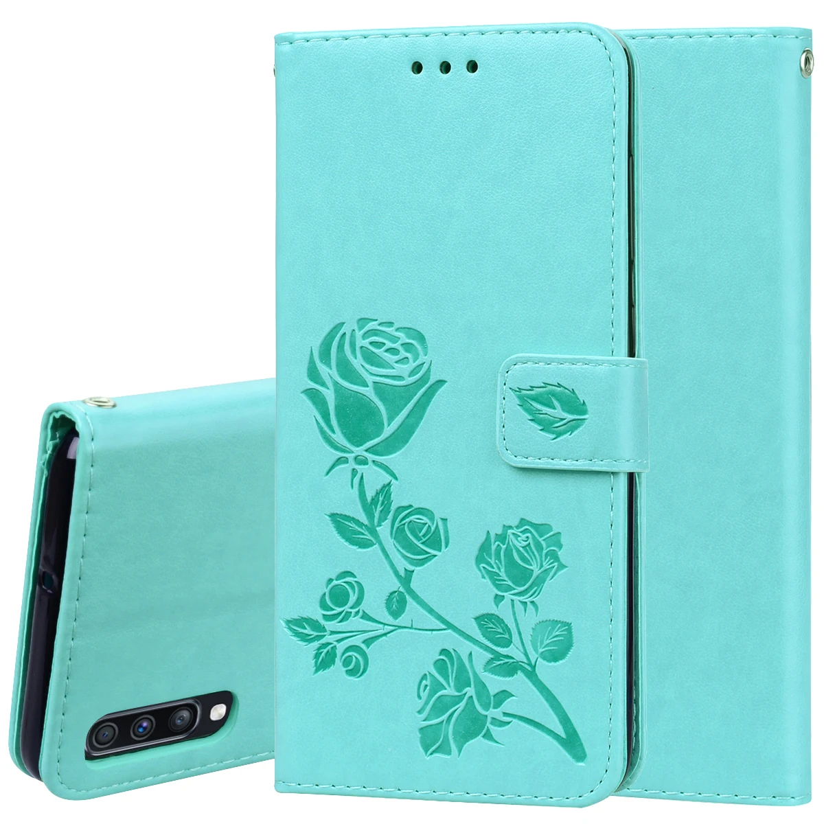 3D Embossing Flip Leather Case For Samsung Galaxy A20E A50 A30 A10 A20 A60 A40 A70 S10 S10E A9 A6 Plus A7 2018 A3 A5 2017 coque view 2