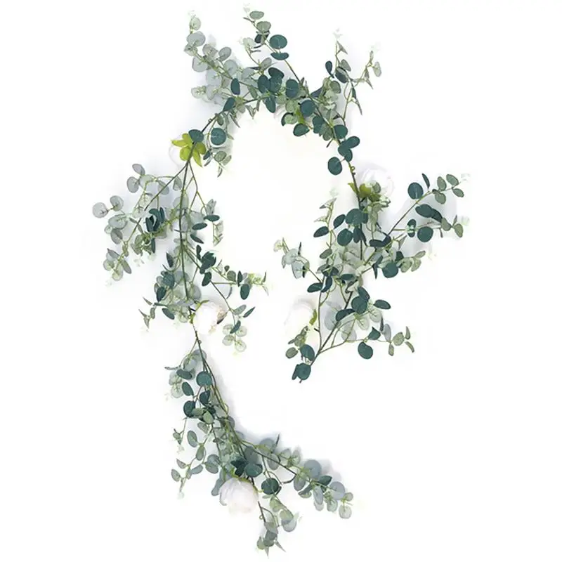 Artificial Leaf Garland Plants Vine Fake Foliage Flowers Home Garden Wedding Decor Artificial Flower Rattan Evergreen Cirrus