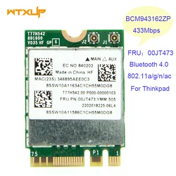 BCM943162ZP 802.11AC WLAN Card 2.4G 5G 433M Wifi + Bluetooth 4.0 NGFF 00JT473 for Lenovo G50-30 45 70 70M Z50-70-75 E455 E555