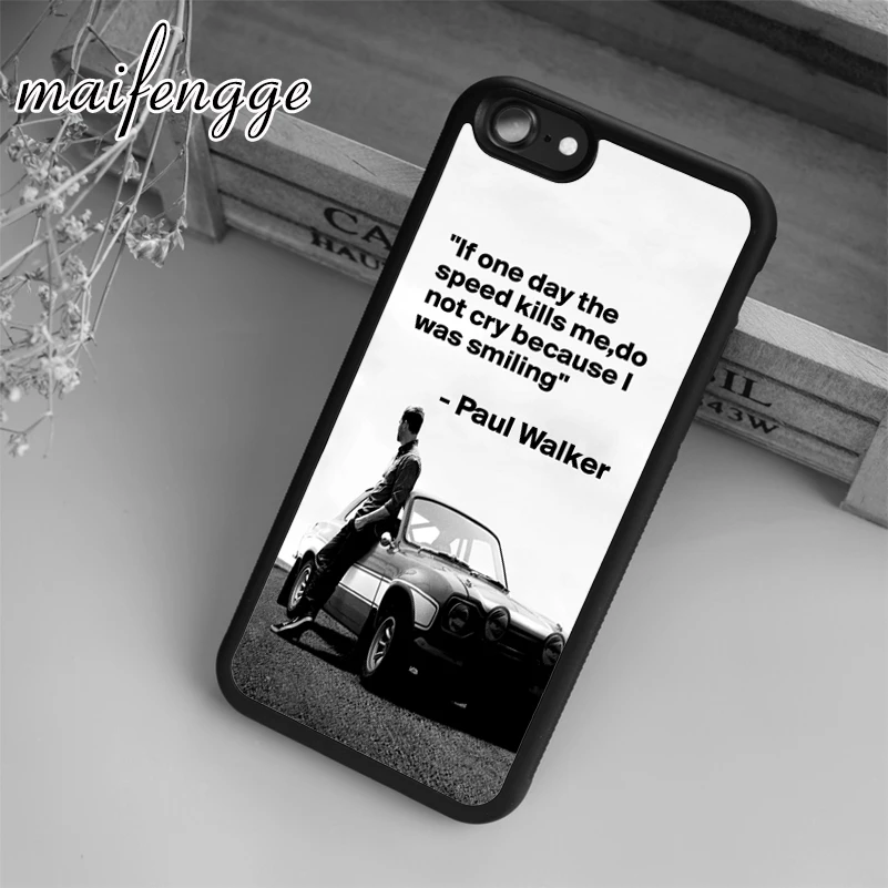 Maifengge If One Day Paul Walker Case Voor Iphone 15 14 6 7 8 Plus X Xr Xs Max 11 12 13 Pro