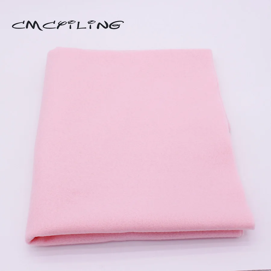 CMCYILING Non-Woven/Korean Pink Soft Felt Fabric For Needlework DIY Sewing Dolls/ Crafts/Toys/ Polyester Cloth 45cmx110cm