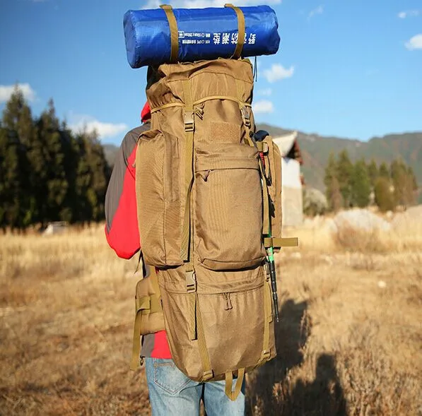 Mochila montaña gran capacidad – Impermeable nailon ripstop senderismo - imagen 3