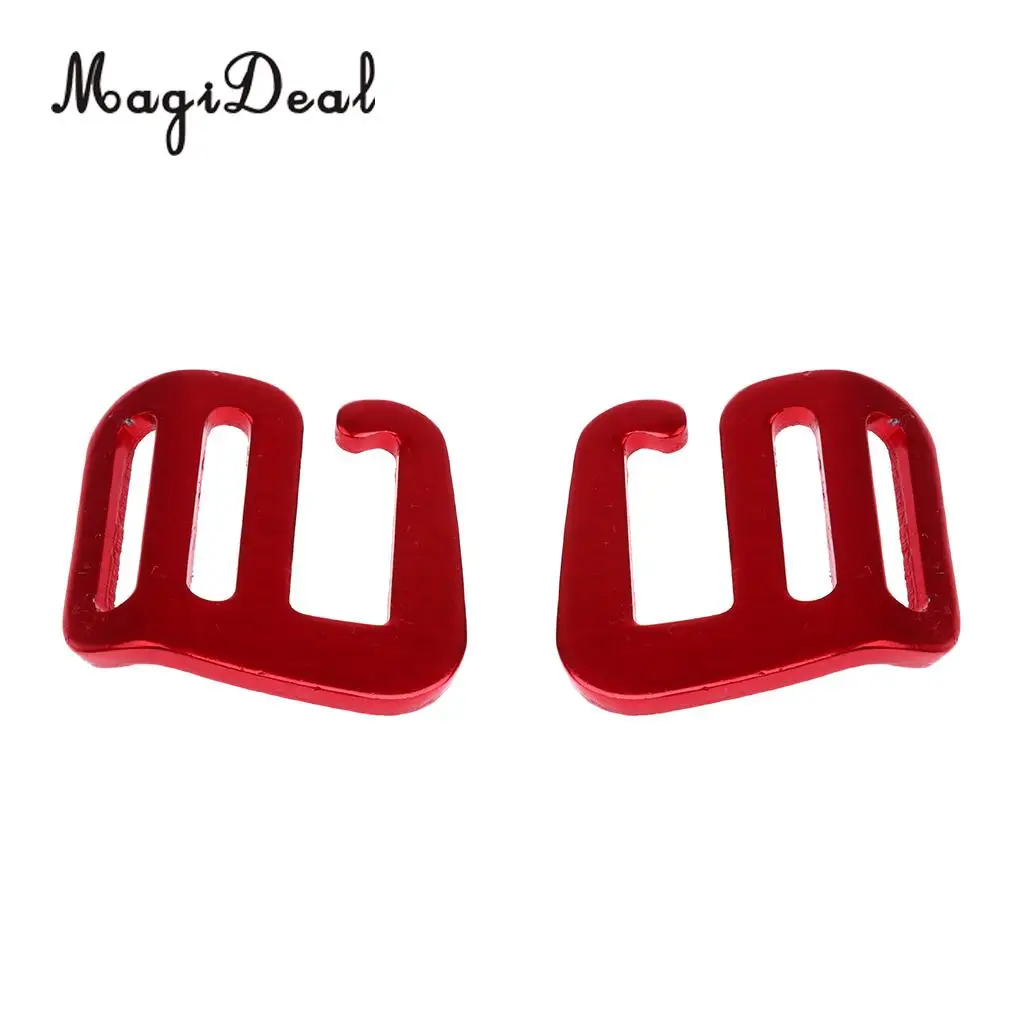 MagiDeal 4 Pcs 1 นิ้ว G Hook กลางแจ้ง Webbing BUCKLE สำหรับกระเป๋าเป้สะพายหลัง 25 มม.สีดำสีแดง