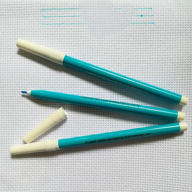 Blue Fabric Marker Water Soluble Clothing Markers 3 Pcs Water Erasable Pen  Automatically Disappear Pen Sewing Chalk Marker