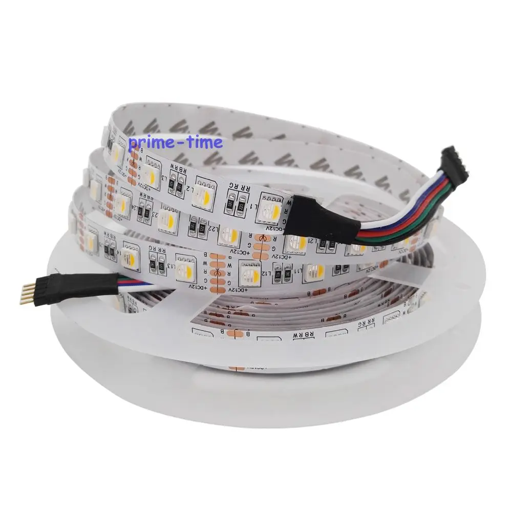 

RGBW LED Strip, 4 color in 1 led chip,SMD 5050 12V/24V flexible light RGB+White / warm white ,60Leds/m,5m/lot