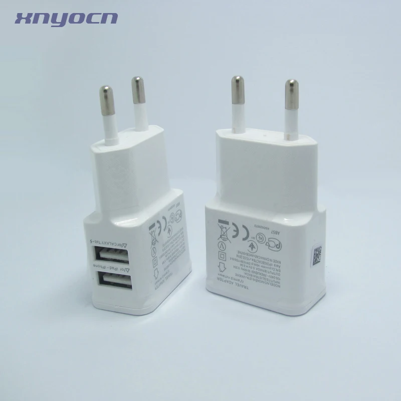 المزدوج 2 منافذ الاتحاد الأوروبي التوصيل USB شاحن محول لسامسونج/شاومي Mi5/Meizu أو V8 مايكرو USB كابل ، 5.2 فولت 2A شحن الجدار الطاقة السفر #6