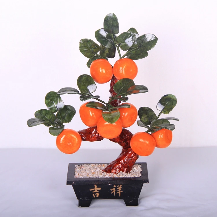 8 large orange tree jade ornaments jade plate King creative Home Furnishing jewelry ornaments living room decorative crafts gift