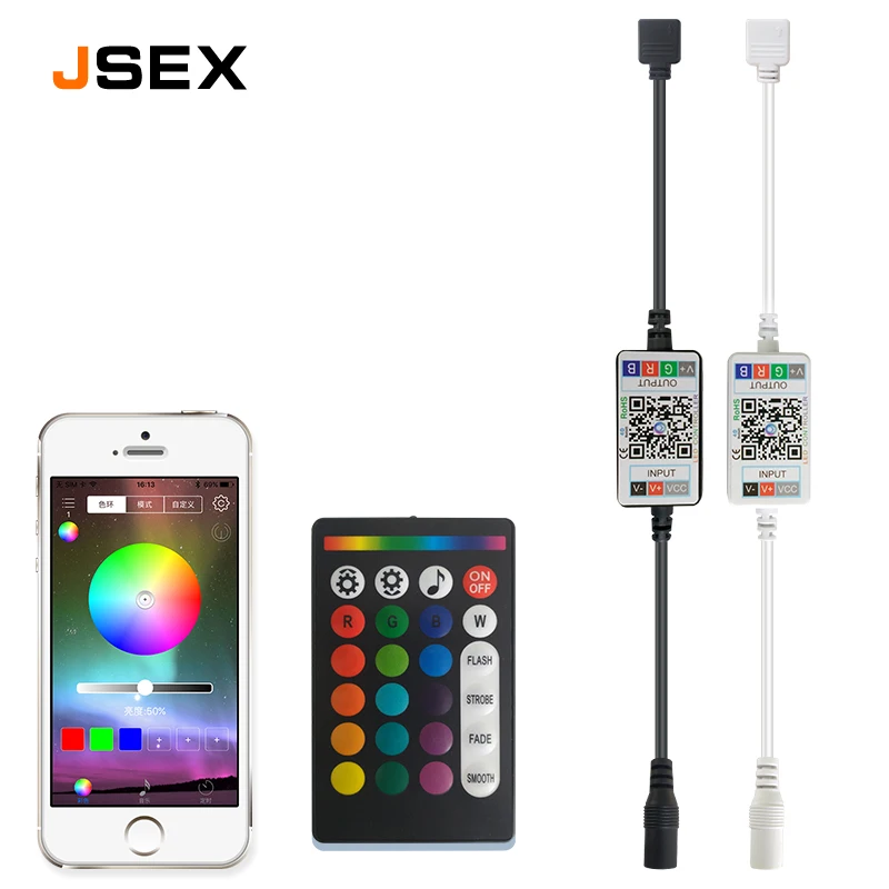 RGB LED RF Controller For Led Strip Light Remote Control DC5-24V RGB Bluetooth Wireless Music Controller For LED Light 5-12V