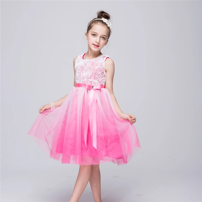 

Girl Knitted Princess Bubble Dresses Flower Girl Dresses