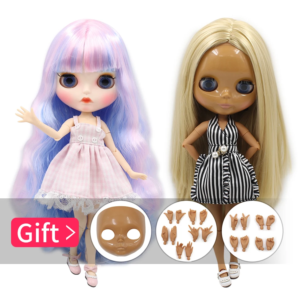 ICY DBS Blyth Doll  Joint Body DIY Nude BJD toys Fashion Dolls girl gift Special Offer on sale with face shell hand set A&B