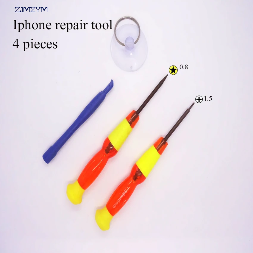 Venda quente 4 em 1 kit de ferramentas de reparo do telefone móvel spudger pry ferramenta de abertura ferramentas de reparo lcd com 1.5mm \ 0.8mm estrela chaves de fenda