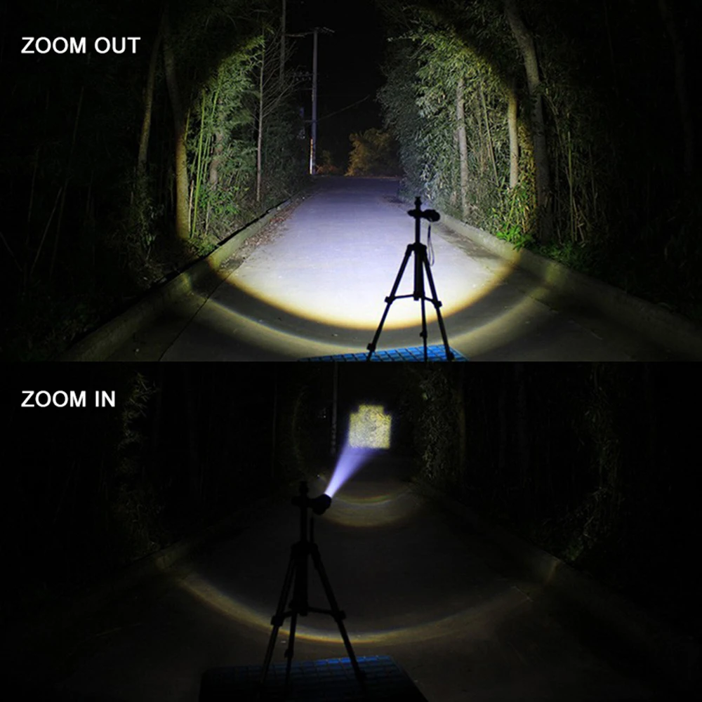 Glare LED Flashlight outdoor lighting Led torch Zoomable 5 Lighting modes Used for hunting camping adventure night rides, etc.