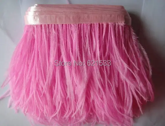 10meters/lot!13-15cm wide 1ply ostrich feather fringe,pink colour,ostrich feather trim,