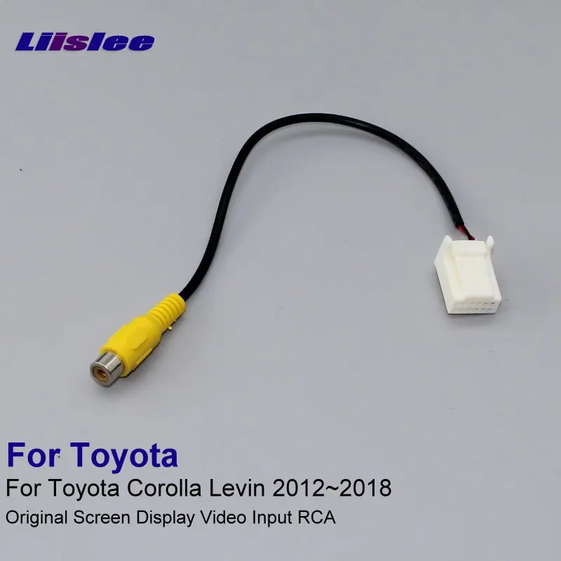 

12 контактов Оригинальный дисплей вход RCA провод для Toyota Corolla Levin 2012-2018 Автомобильный задний переключатель камеры адаптер Соединительный кабель