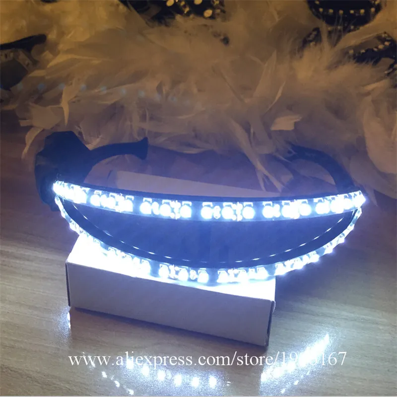 

New Design LED Luminous Flashing Funny Glasses For Bar DJ Christmas Halloween Party Masquerade Eyewear Led Glasses