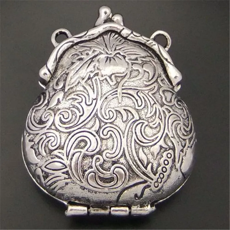 Wholesale 2PCS/Lot Silver Plated Alloy Lockets Charms Pendants Fine Jewelry Making For Necklace