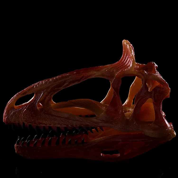 Holloween Top-grade Monolophosaurus Fossil Resin Dinosaur Skull Model Halloween gifts home Decoration