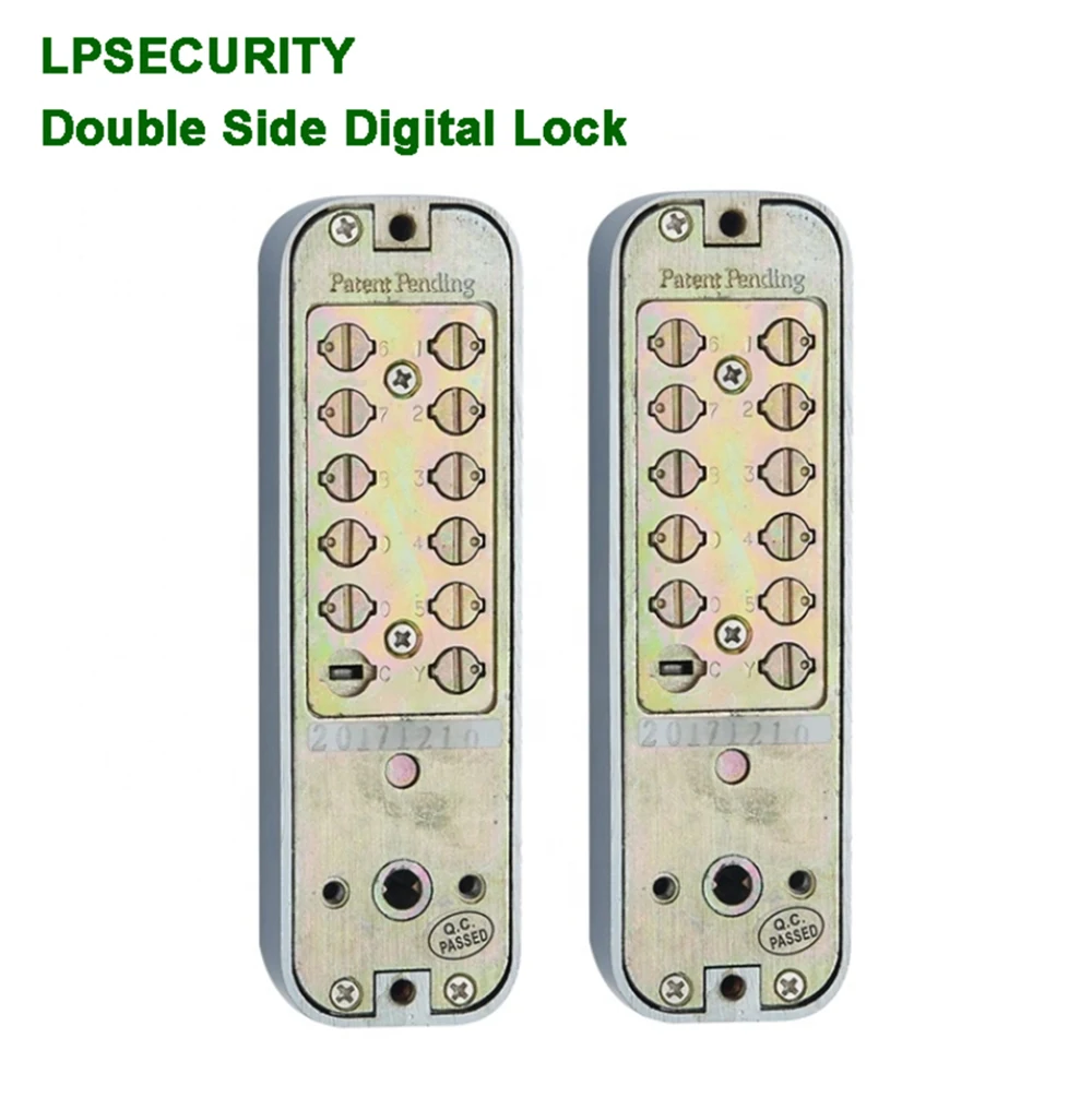 Double side lock digital password code lock pushbutton keypad keyless lock Garden wrough iron apartment door lock smart look