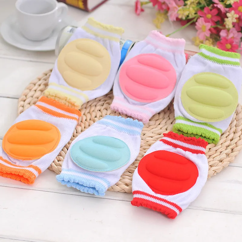 

2018 New 1Pair Baby Kneepad Cotton Breathable Sponge Children Knee Pads Learn To Walk Best Protection Crawling Leggings Pad