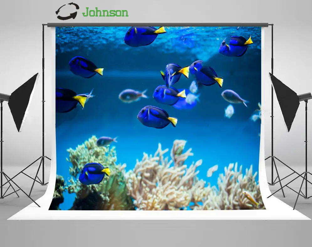 

Coral Reef Fishes Aquarium Environment Fish Tank photo backdrop polyester or Vinyl cloth Computer print wall background