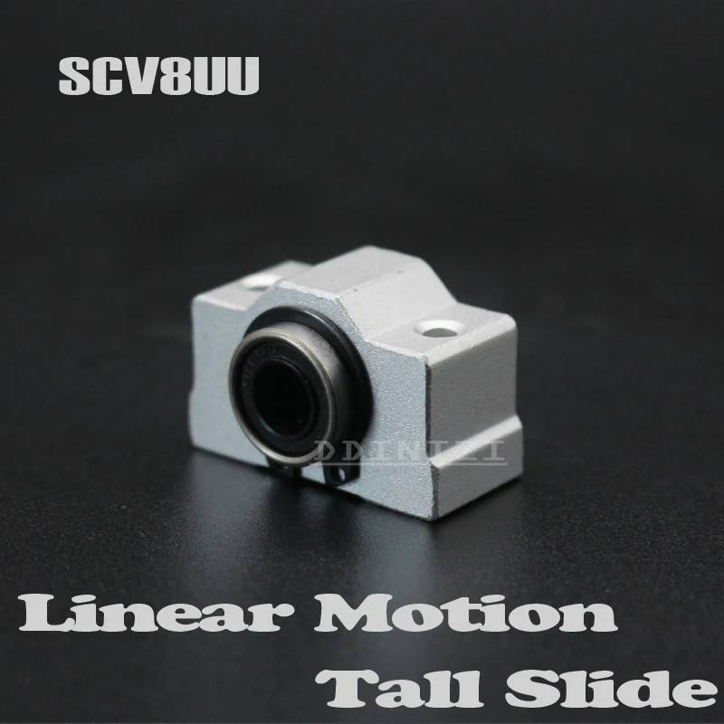 1pcs SC8V SCV8UU 8mm Linear Bearing Bushing Short Sliding Block Inside Contain LM8UU Linear Ball Bearing For 8 Mm Linear Shaft