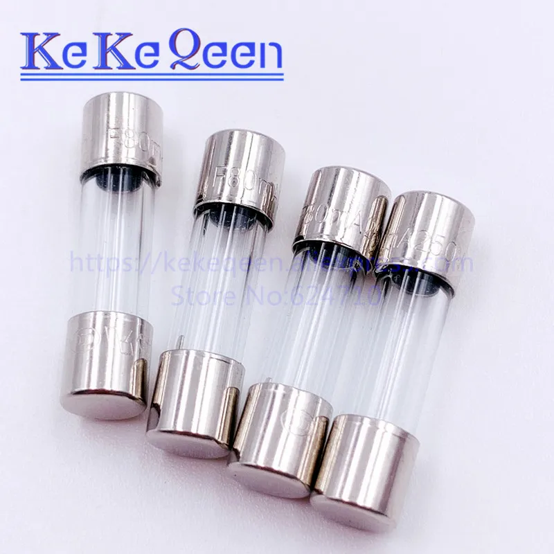 10pcs/Box 5*20mm 80mA 250V Fuse 5*20 F80mA 80MA 250V Glass Fast / Slow blow Fuse 5mm*20mm